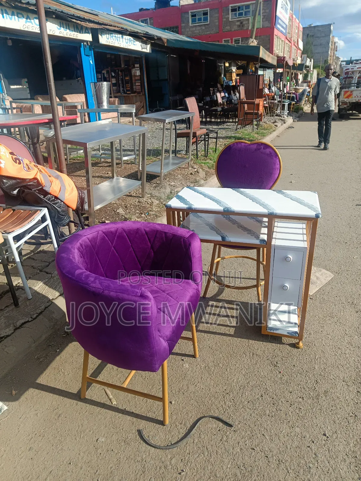 Manicure Set, Love Seat, Styling, Marble Table 