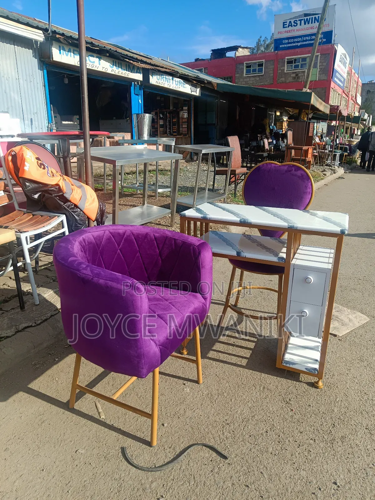 Manicure Set, Love Seat, Styling, Marble Table 