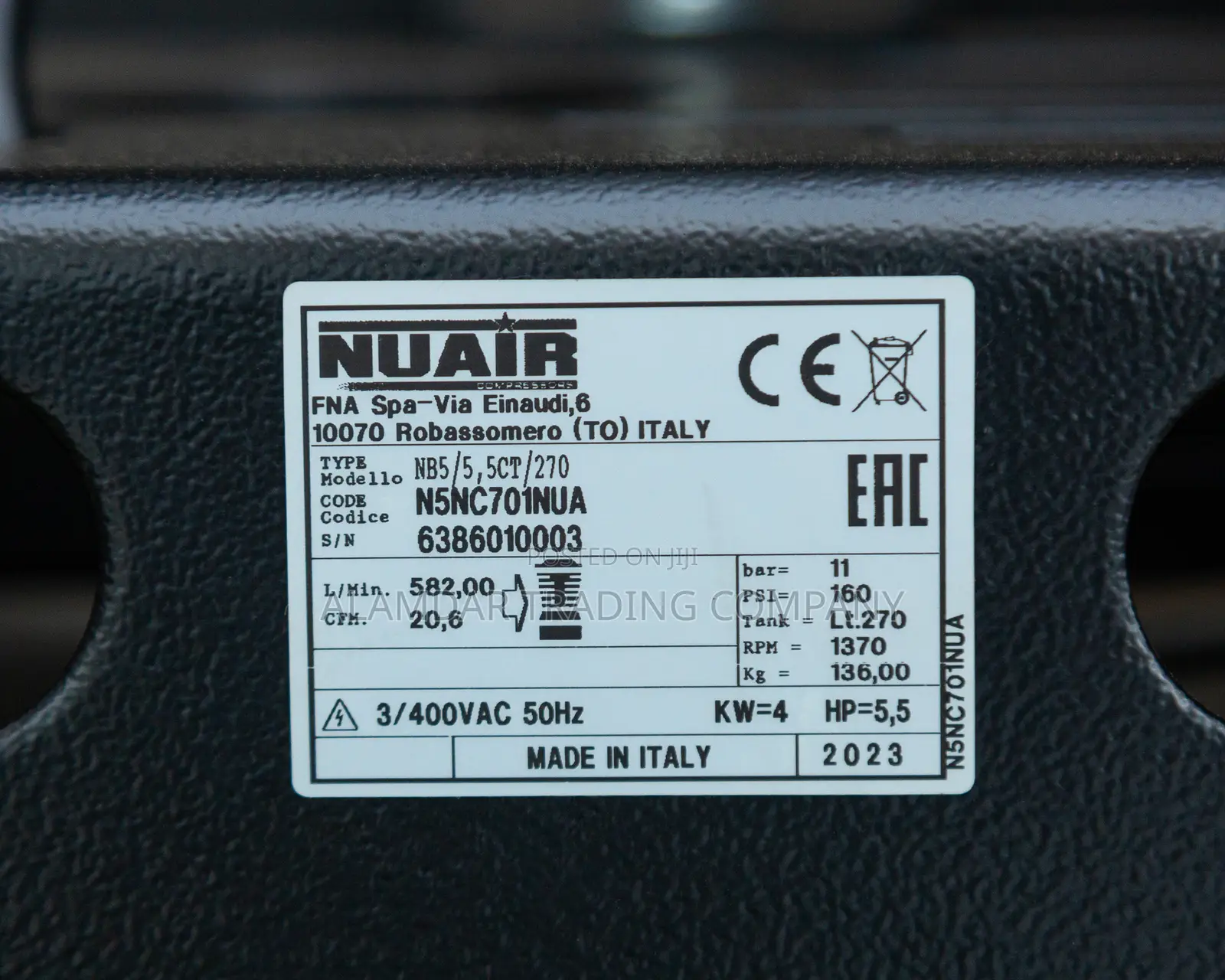 270L Electric Compressor Italy