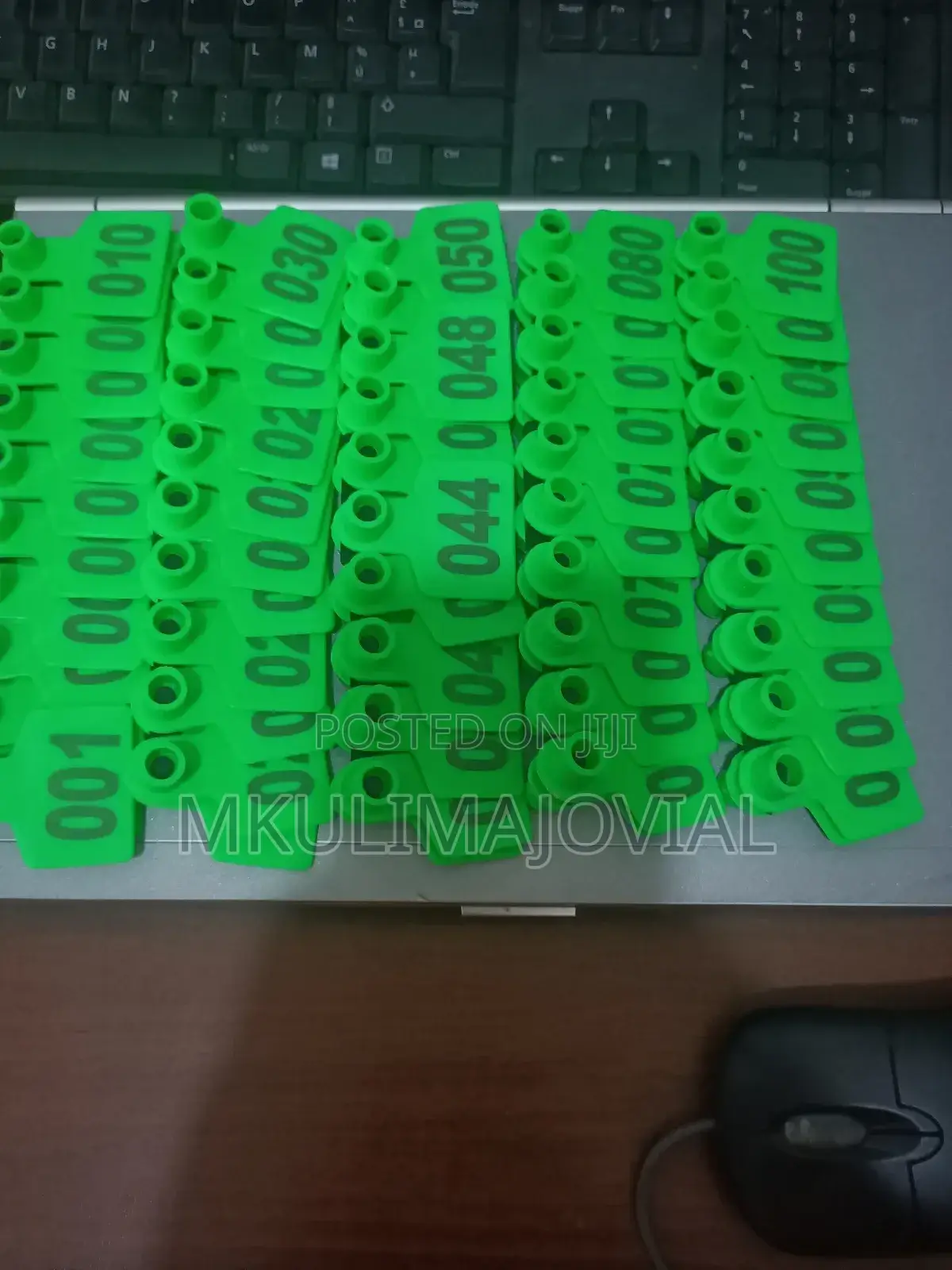 Cattle Ear Tags Green in Colour