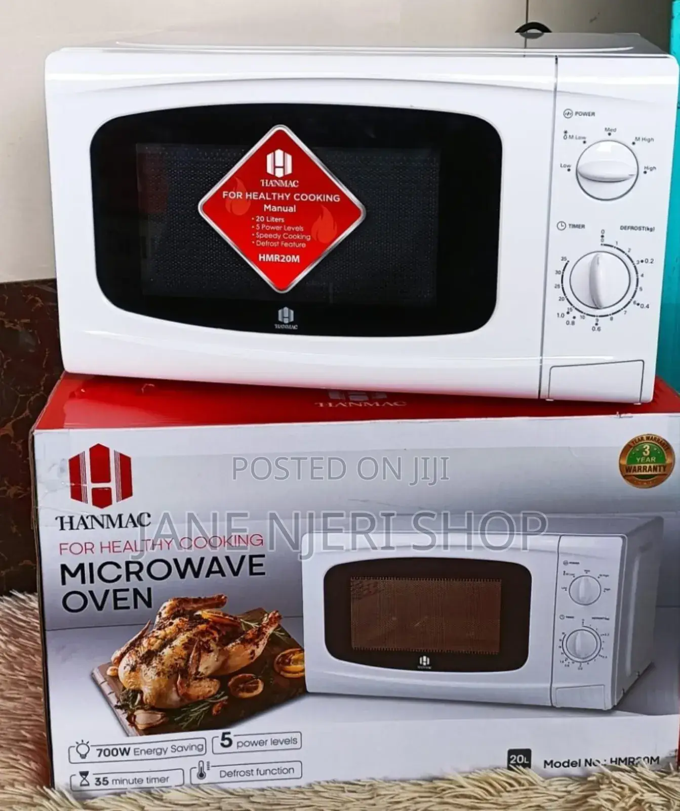 Hamnach 20l Manual Microwave 3years Warranty