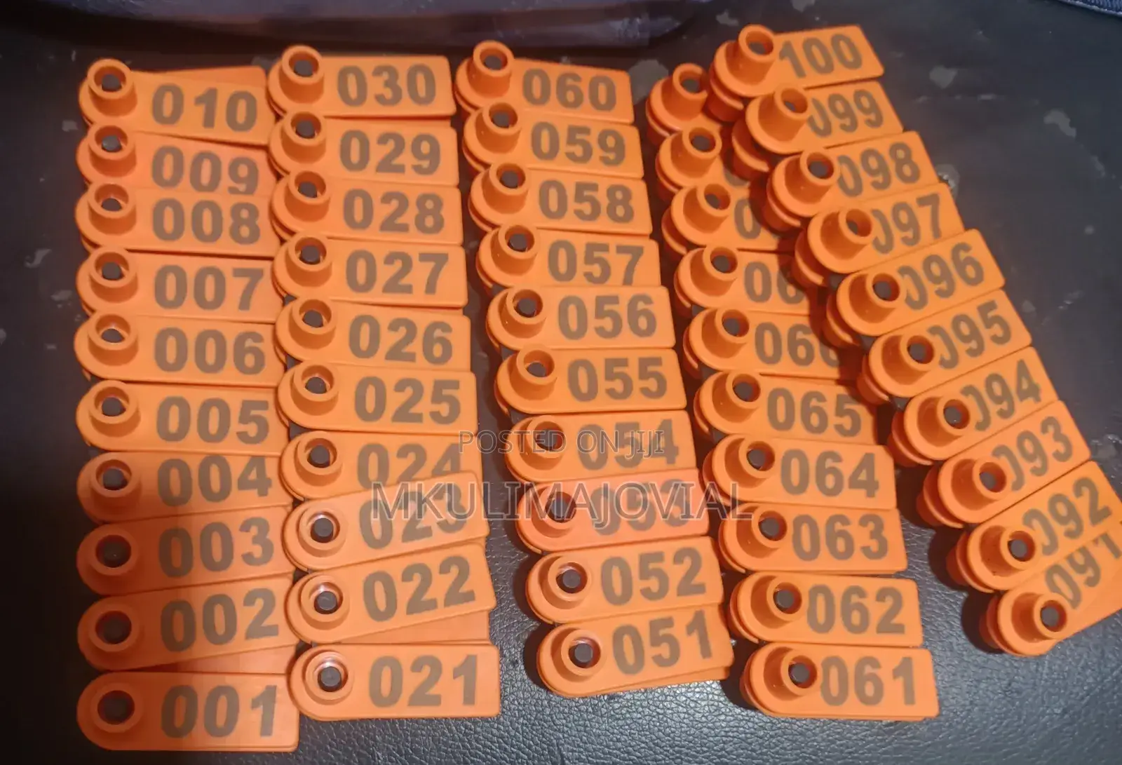 Orange Slim Tags(For Sheep Goats)