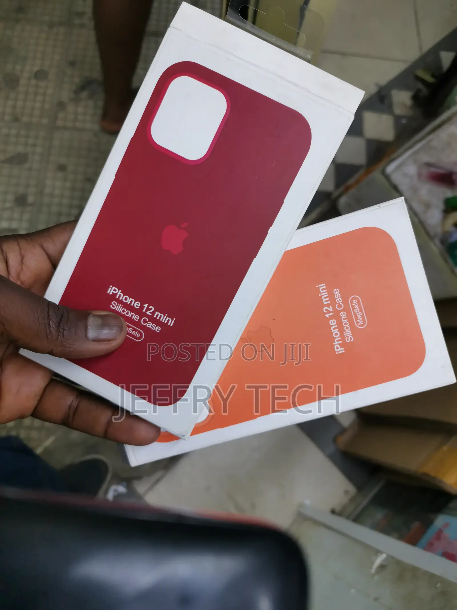Apple iPhone 12 Mini Silicone Case With Magsafe - RED