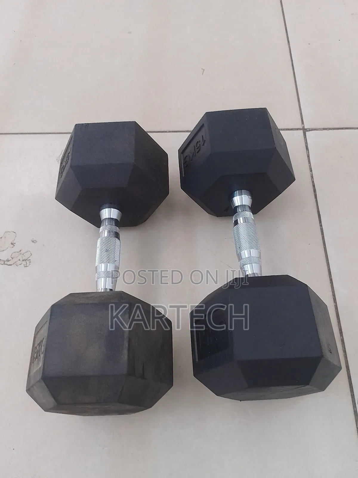 10kg Pair Hexagonal Dumbbells (Rubber Coated)