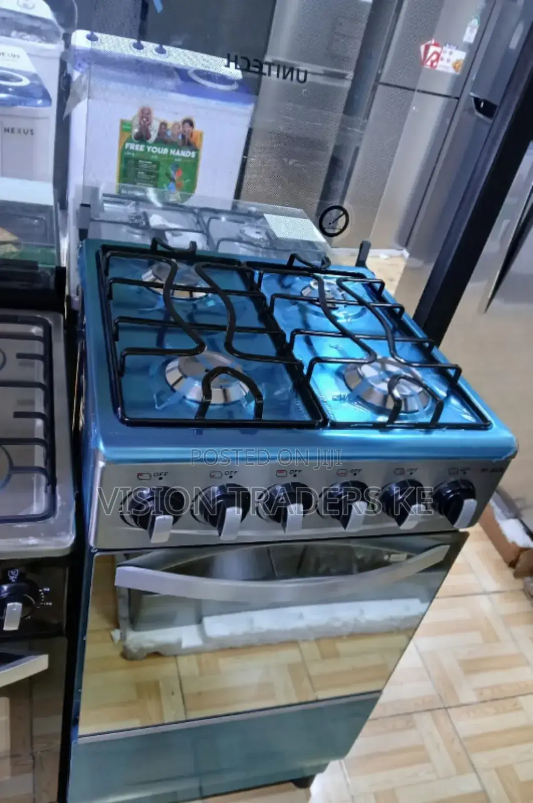 Auto Ignation Unitech 50*55cm 4 Gas Burner Cooker.Gas Oven