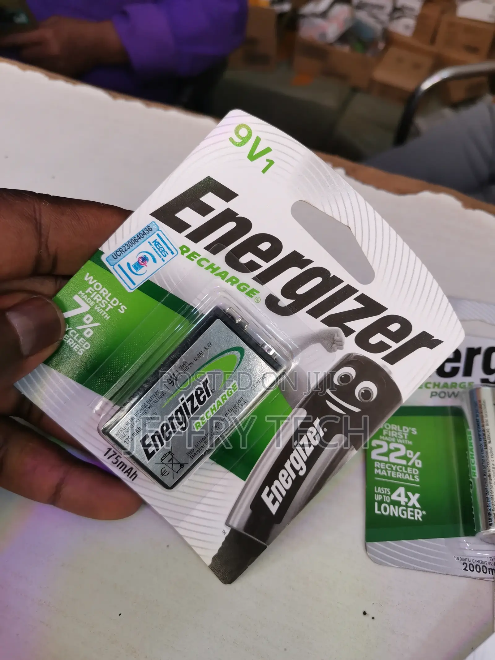 Energizer 9V Rechargeable 175mah Battery