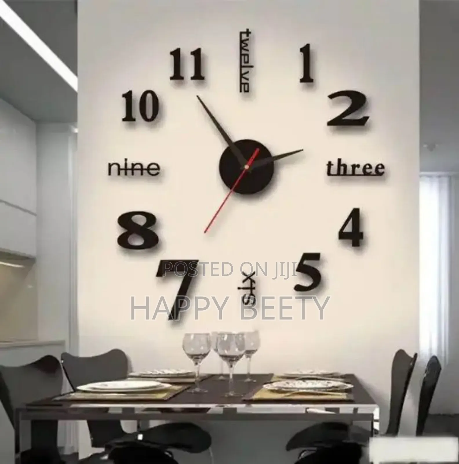 *Acrylic Wall Clock (Diy Numbers)