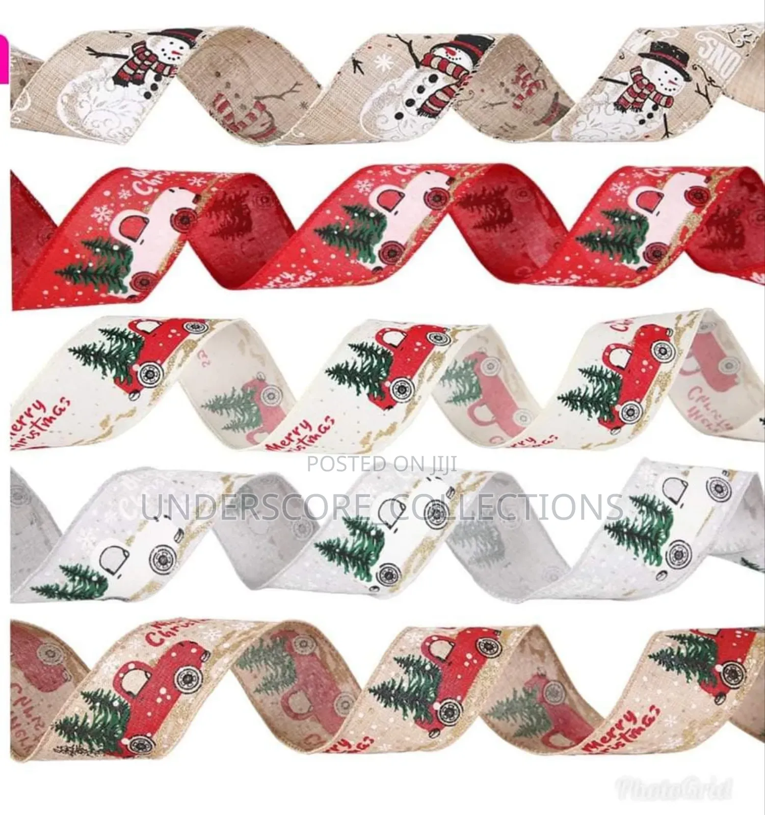*5 Meters Christmas Themed Ribbon  .All Colors Available*