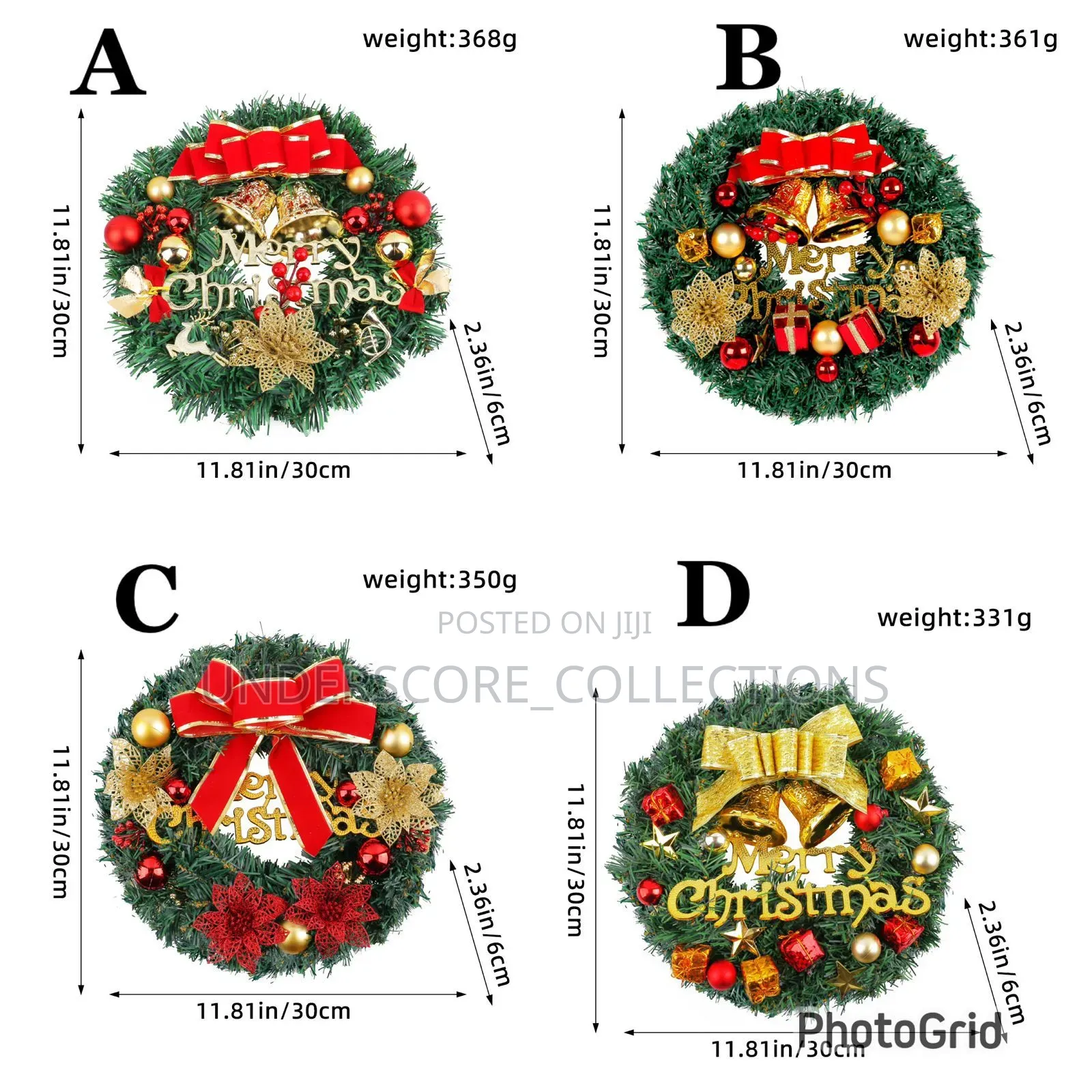 *30cm Cypress Front Door Christmas Wreath With Pine .
