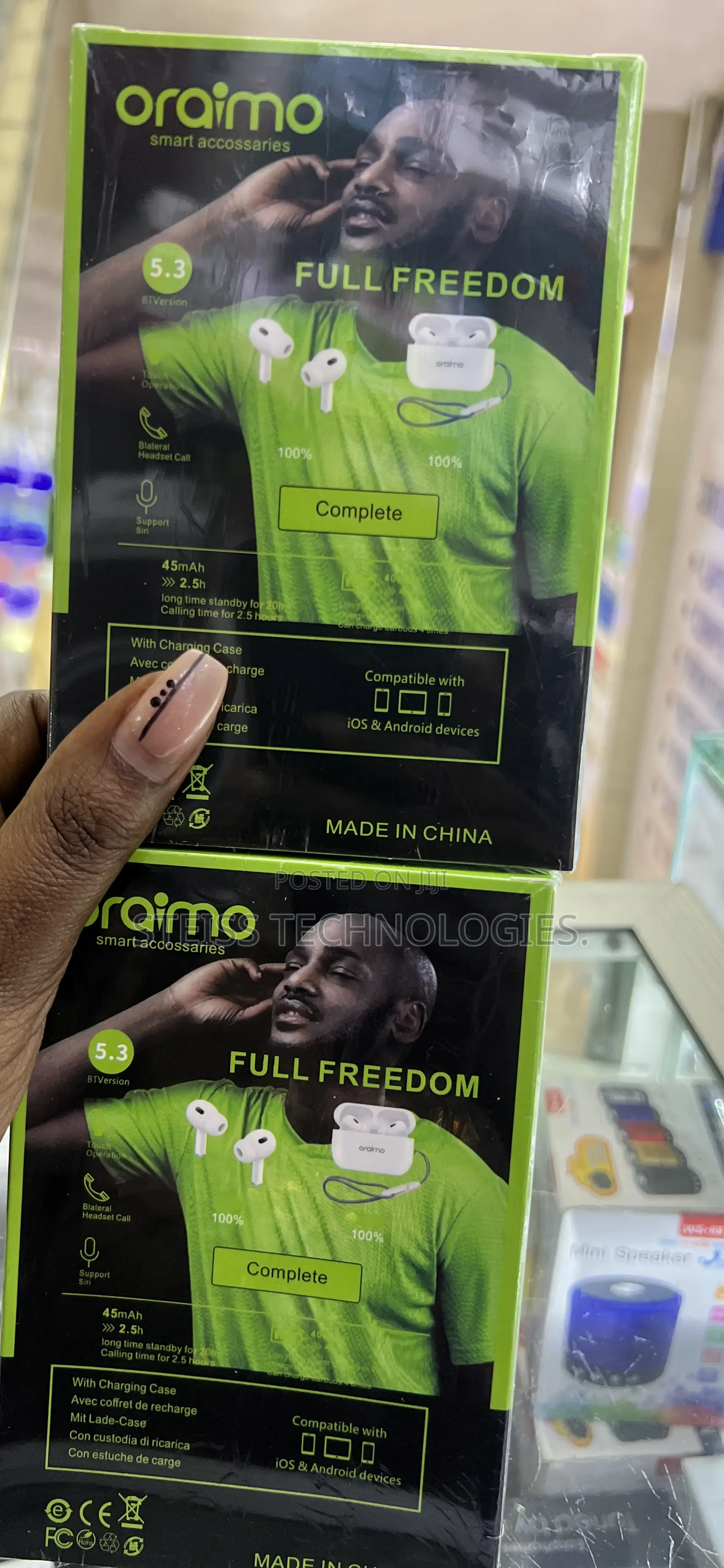 Oraimo Airbuds 5 Wireless Headsets.