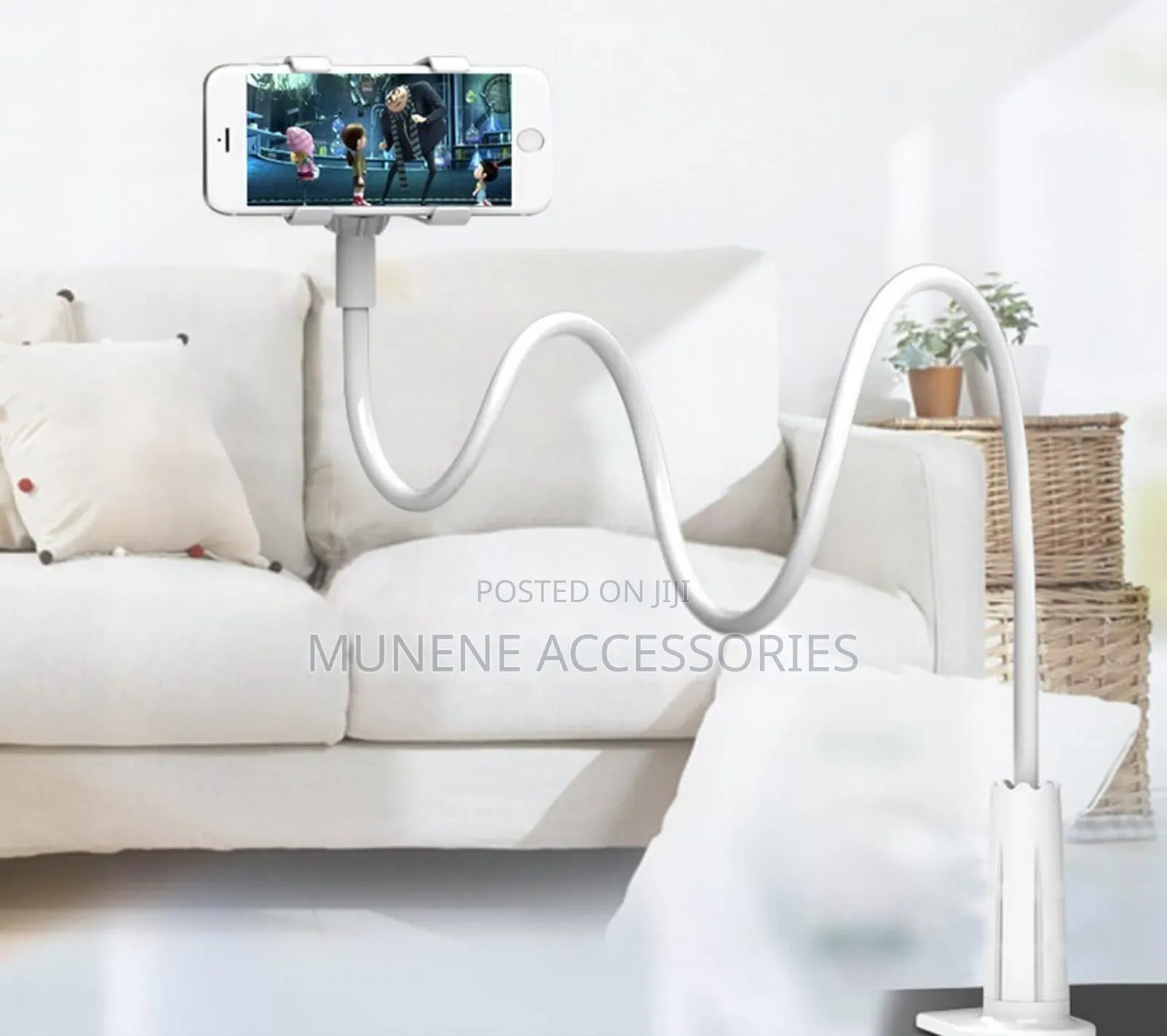 Phone Stand for Desk, Gooseneck Cell Holder Flexible Mount