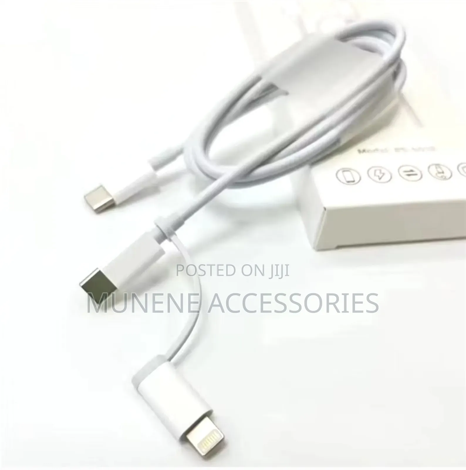Apple 60w Braided Usb C to Type C and Lightning Data Cable