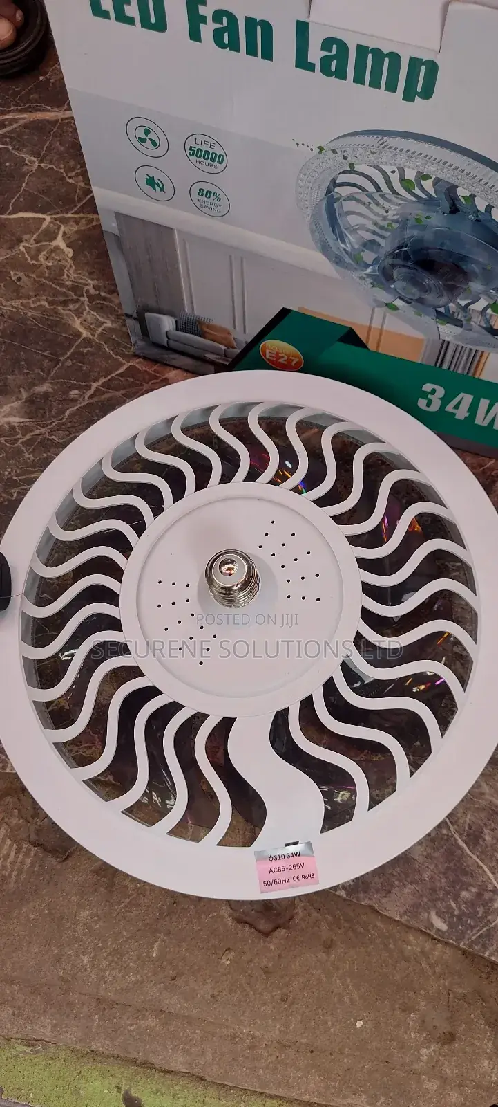 Kd-CLF-34w Led Ceiling Light With Fan Both Daylight and Warm