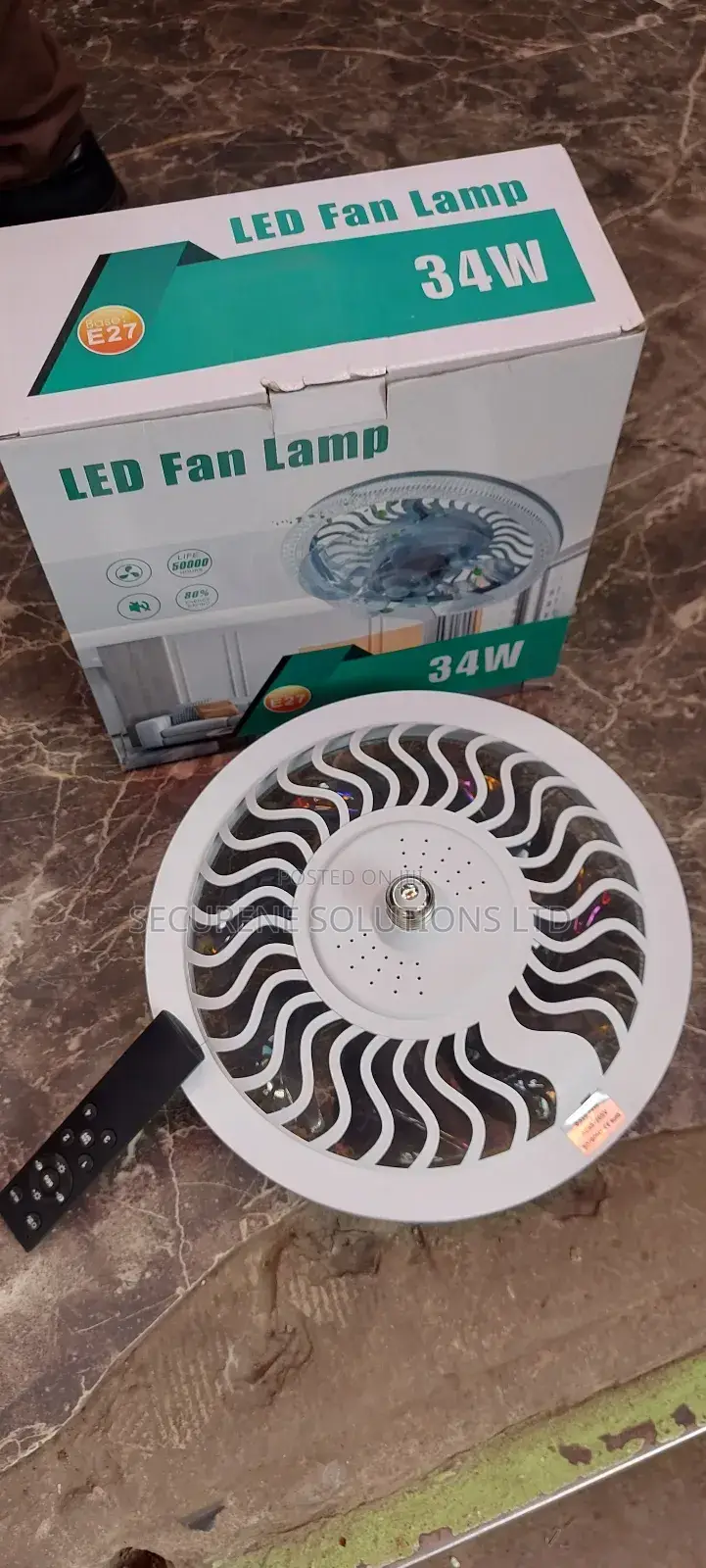 Kd-CLF-34w Led Ceiling Light With Fan Both Daylight and Warm