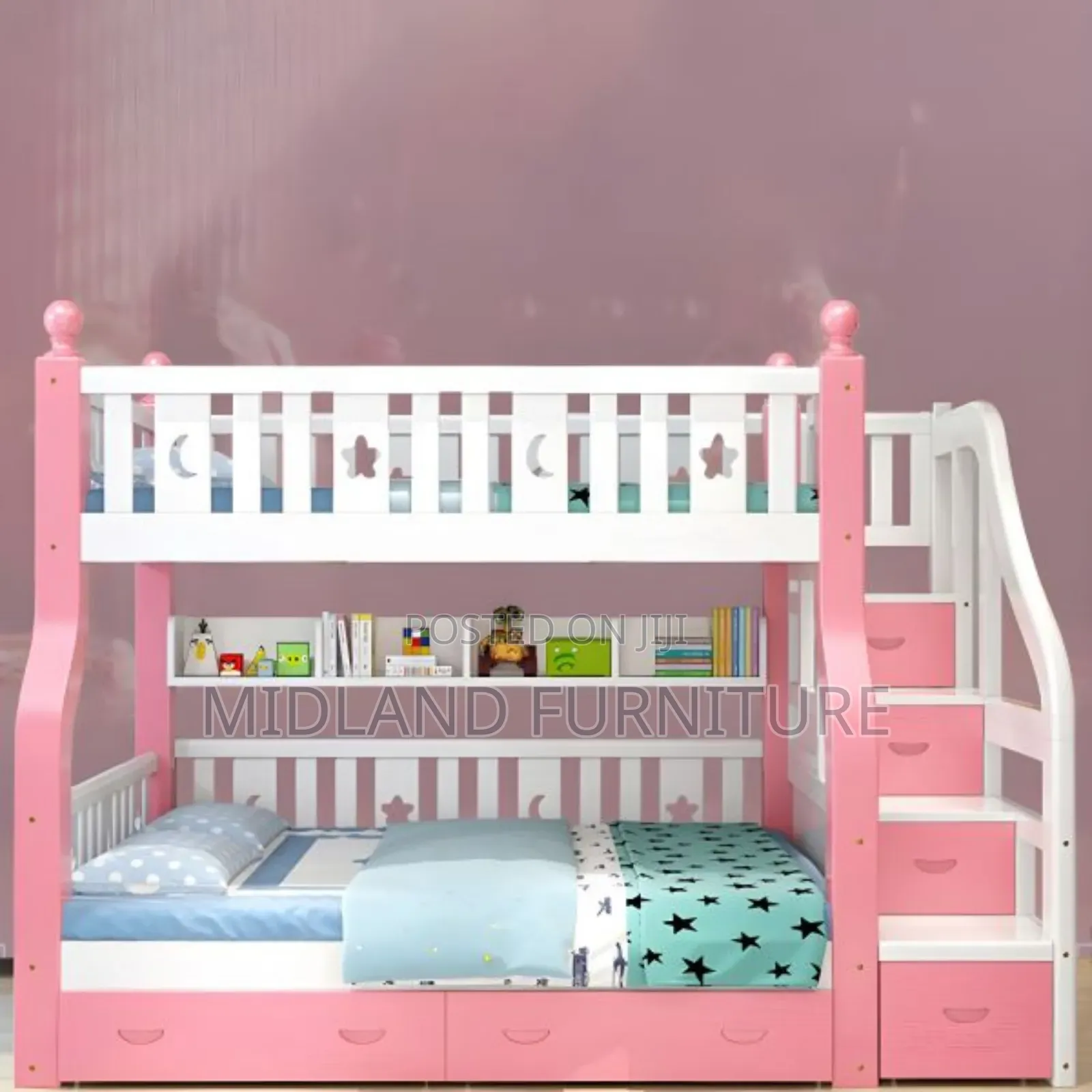 Children Wooden Double Decker Beds