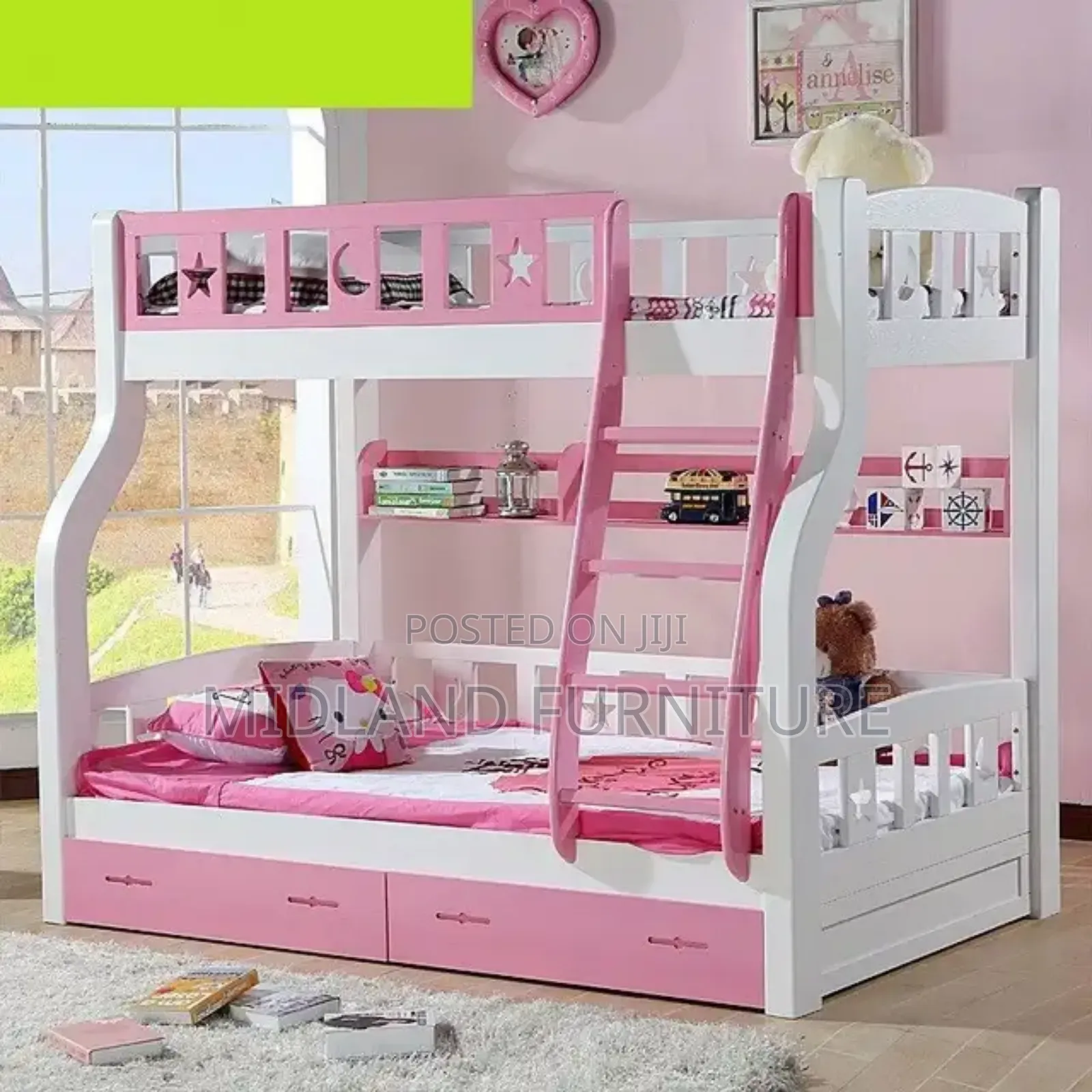 Children Wooden Double Decker Beds