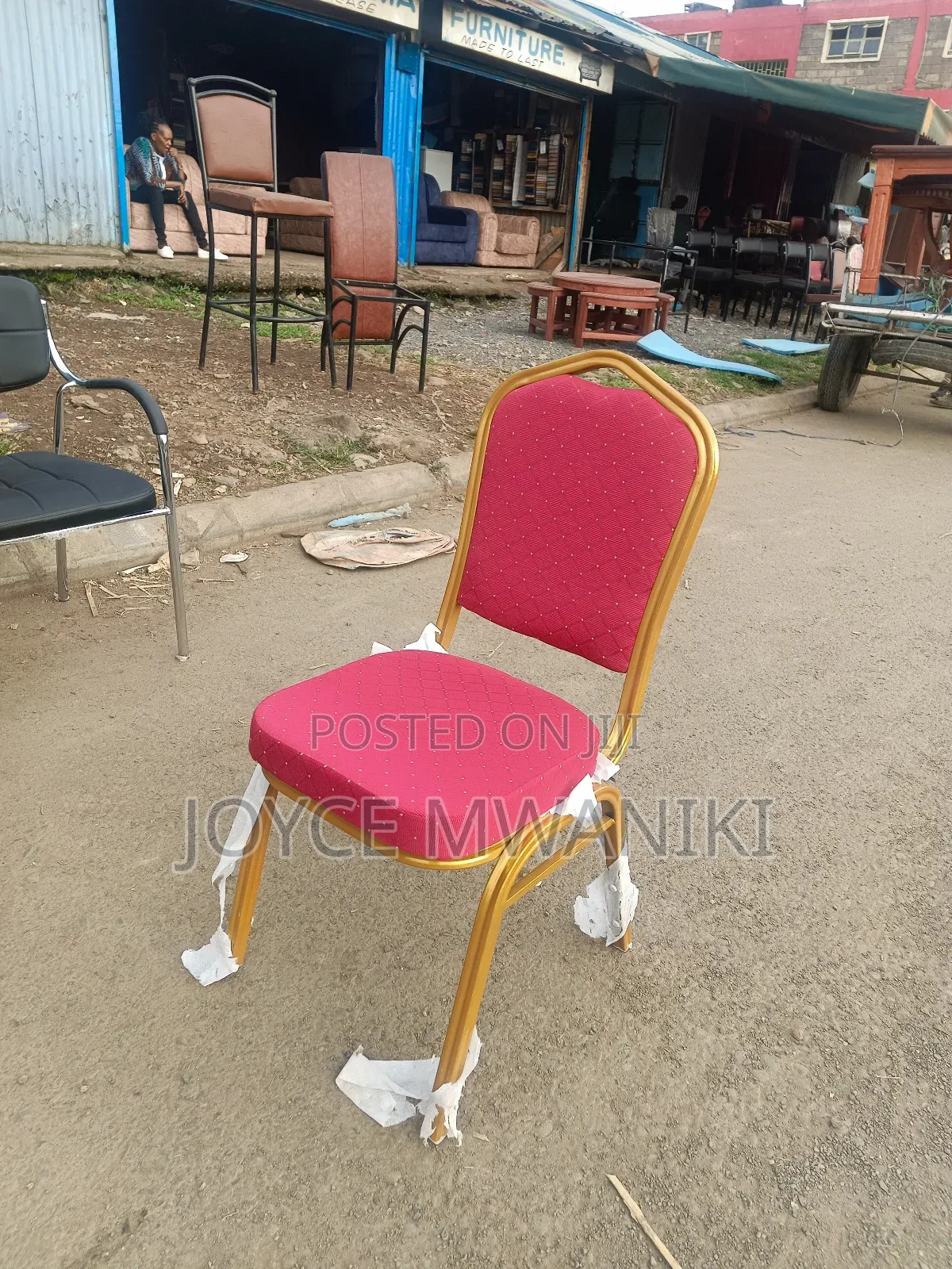 Imported Conference Chairs, Heavy Duty, Red 