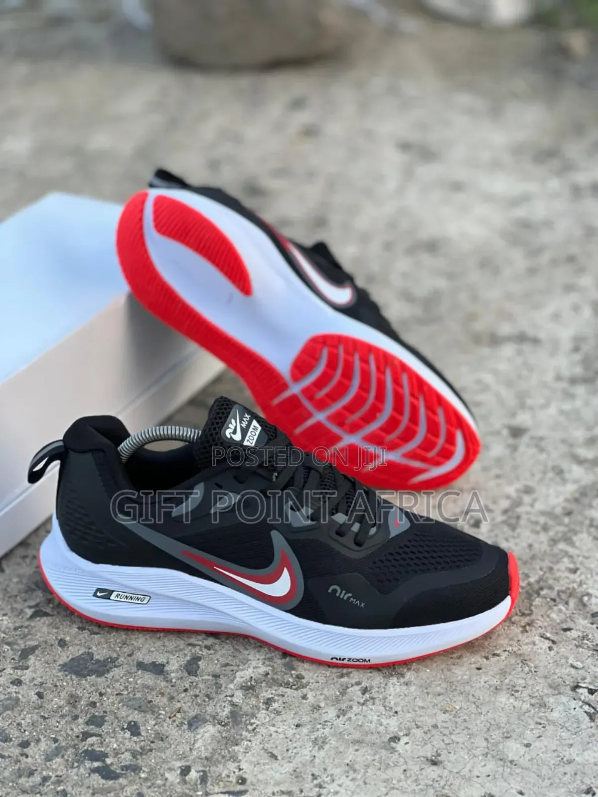 Black Nike Air Running Sports Sneakers