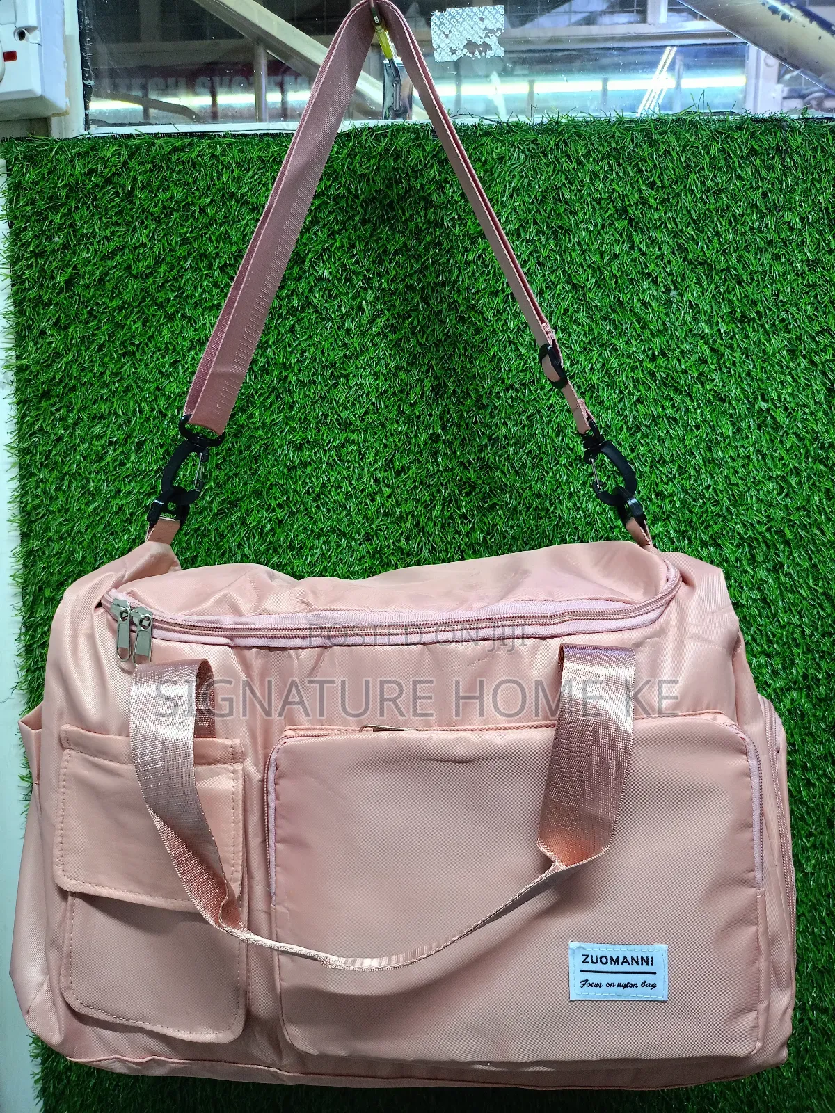 Pocket Front Gym/Sports Bag-Peach
