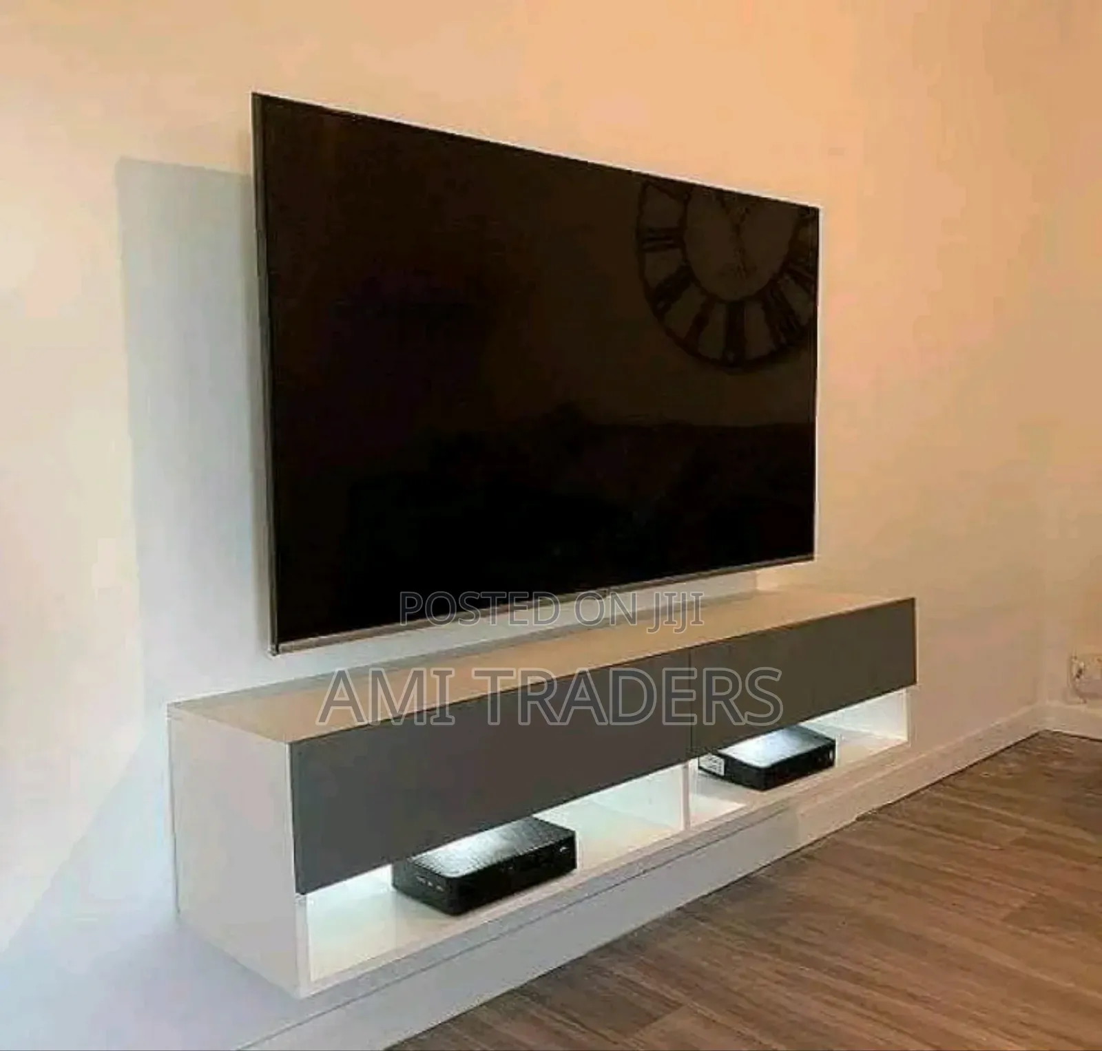 Floating Tv Stands 6ft (Grey White)