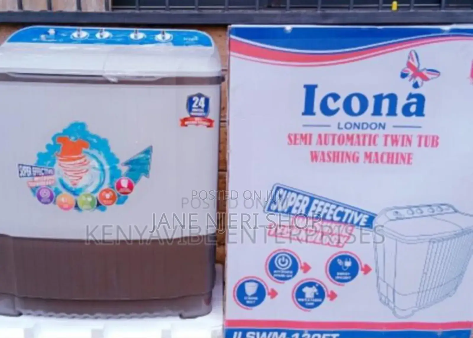 Icona Semi Automatic Washing Machine Brand New 13kgs