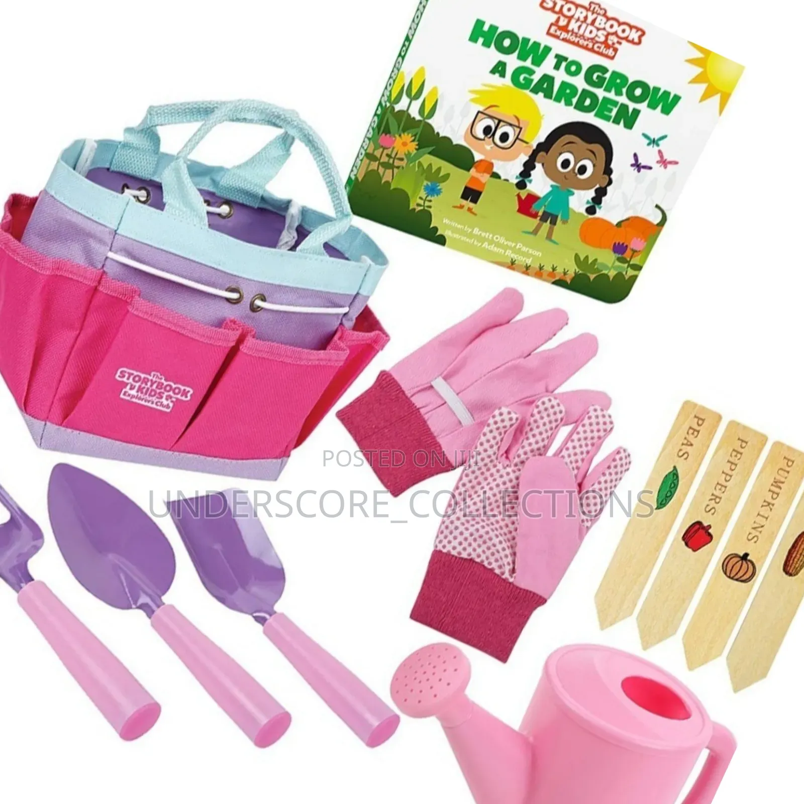 Kids Gardening Tools
Includes Bag, Watering Can, Gloves,