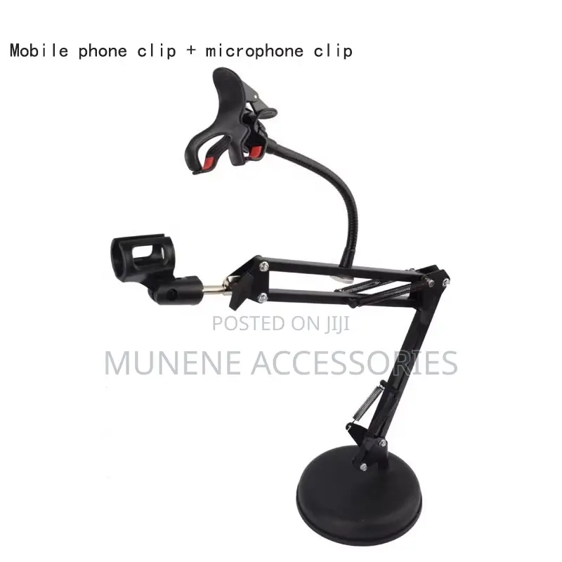 Mobile Phone Mic Holder 360 Rotating Flexible Podcast Stand
