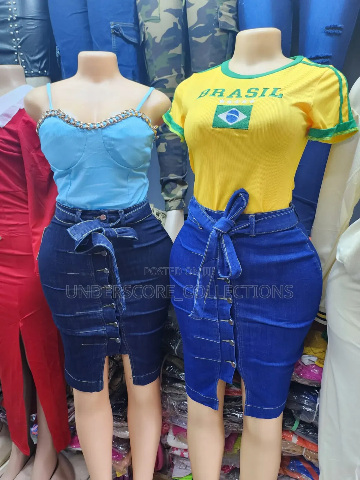 In Two Color Size 26-32. Denim Skirts