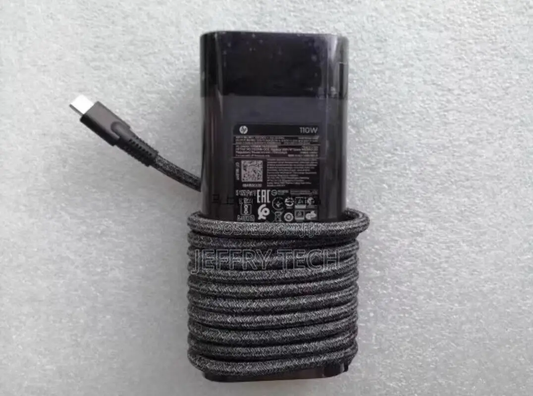 HP 110W Type-C USB-C Power Adapter Charger Braided Cable TPN