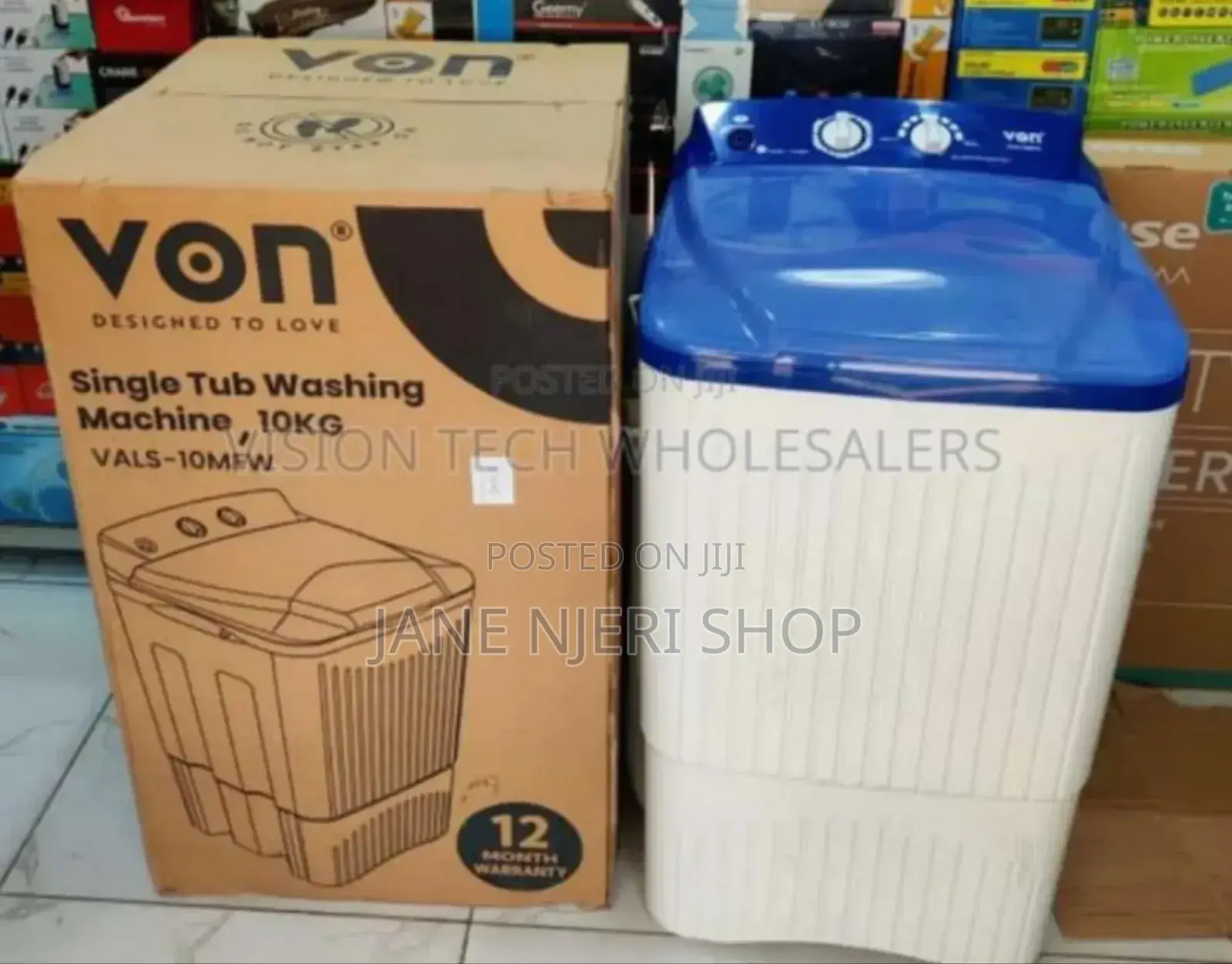 Single Tub 10kg Von Machine
