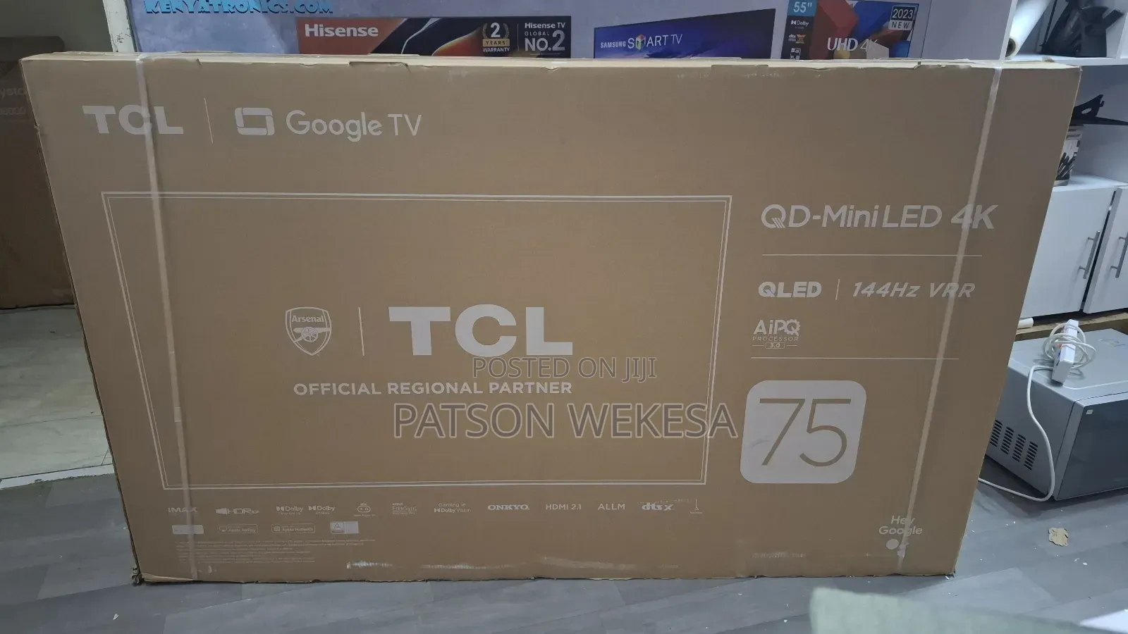 TCL 65 Inch 65c755 Qd-Mini Led Smart Tv Qled Hdr10+144hz