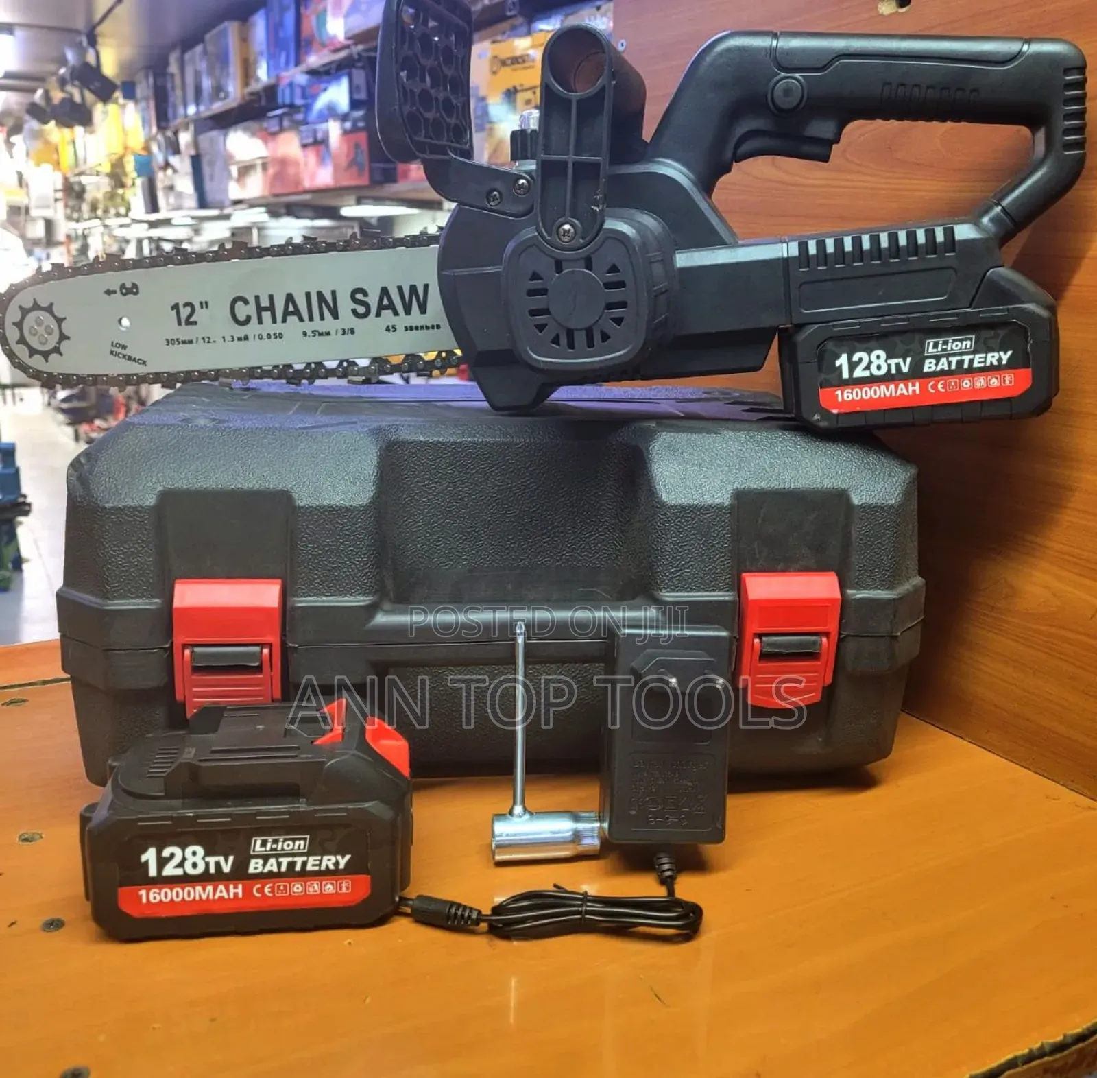 Cordless Chain Saw 128v Battery 12 Inch
