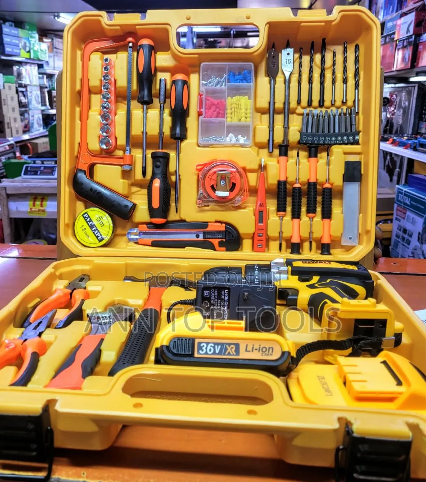 36v Cordless Drill Tool Set 118 Pieces