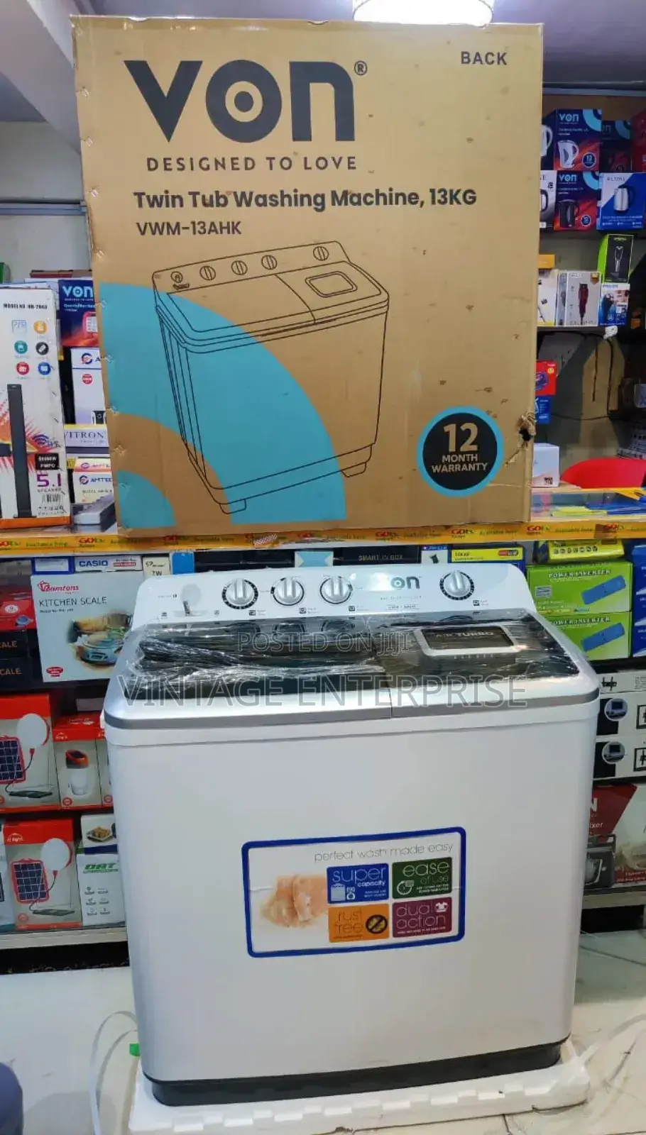 Von 13kg Washing ,Twin Tub