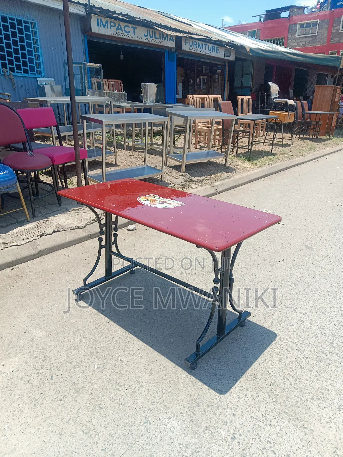 Restaurant Table, Maroon Red 