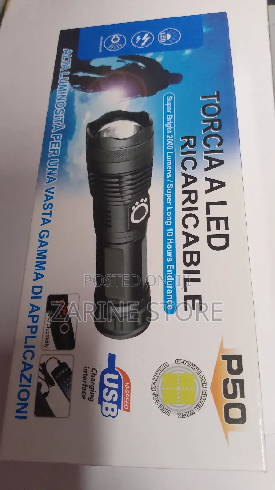 P50 Torch, Torches, Home Use Light, Zooming Camping Torch
