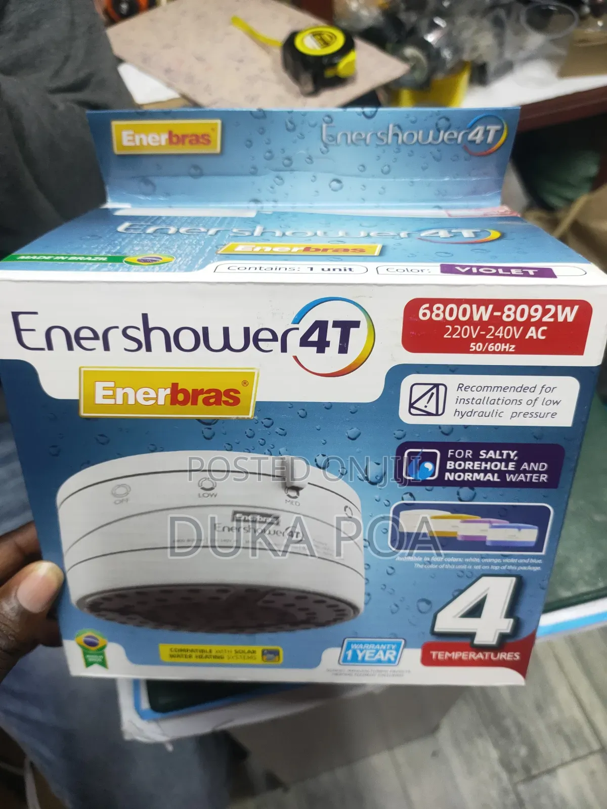 Enerbras Showerhead Enershower 4T