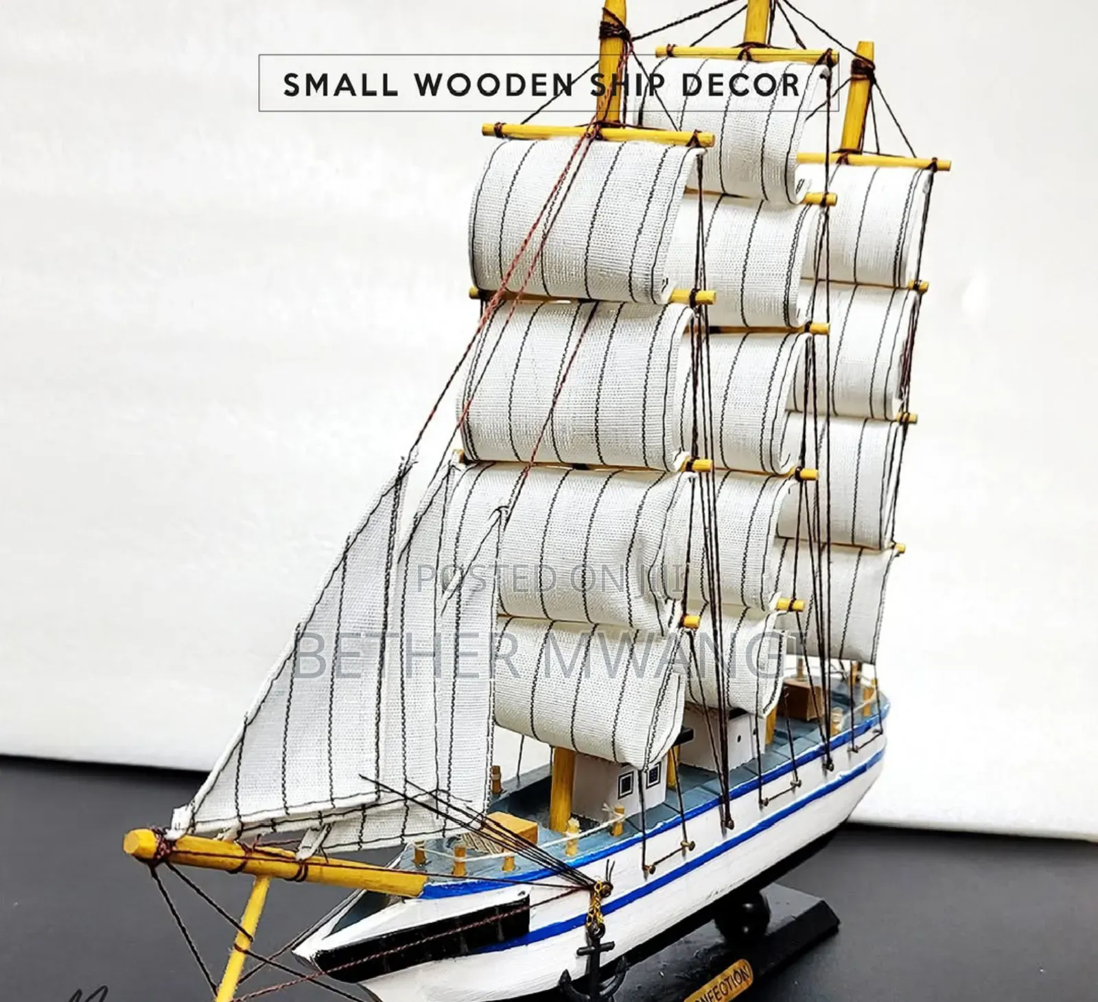 Wooden Ship Decor in Kenya