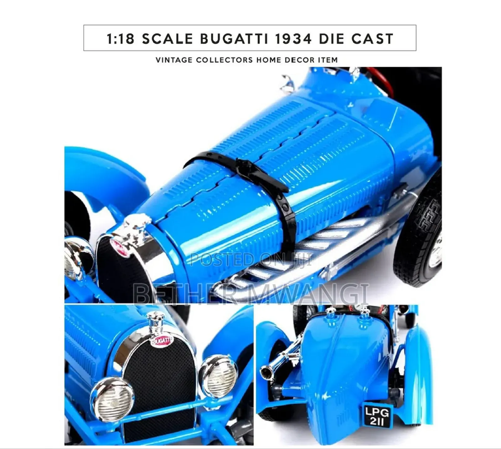 1.18 Scale Bugatti 1934 Die Cast in Kenya