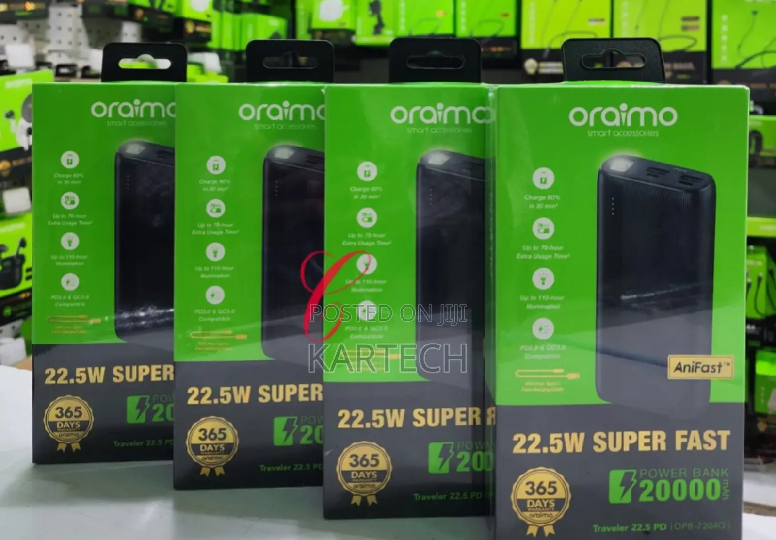Oraimo Traveler22.5 Pd Opb-7204q 22.5w 20000mah Power Bank