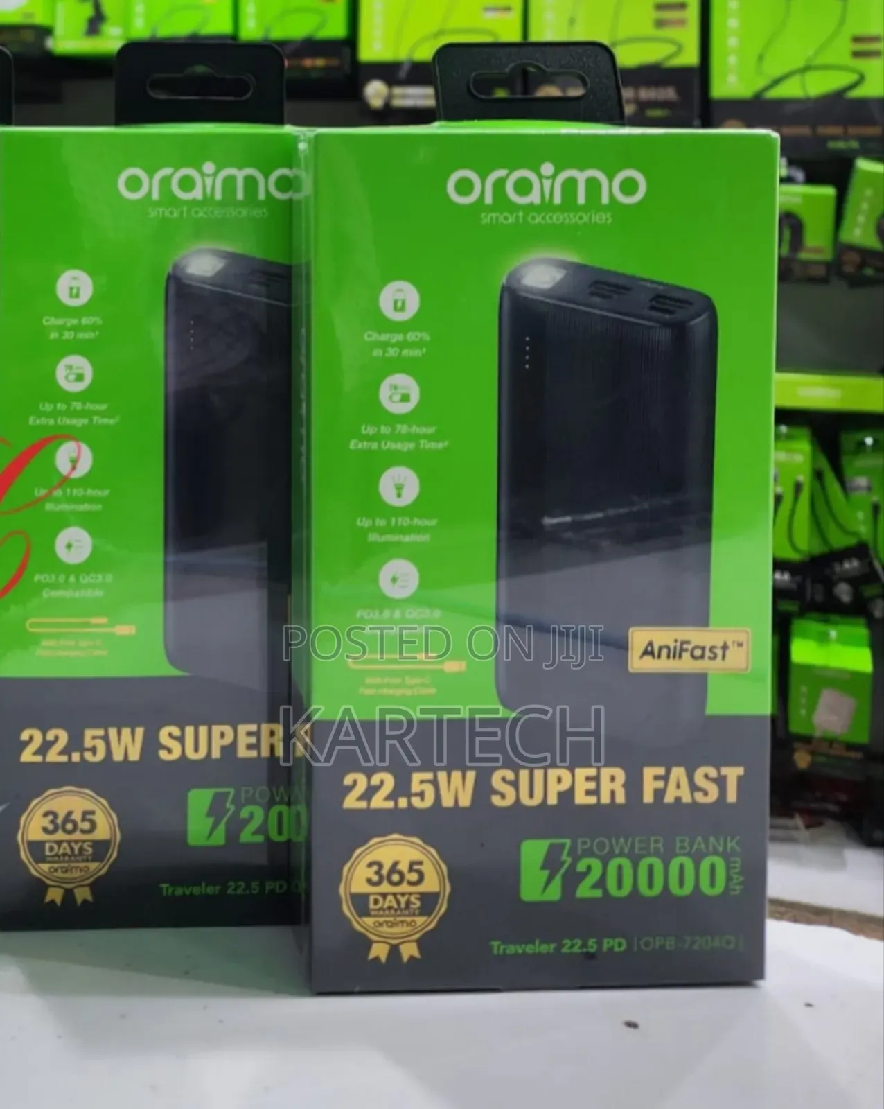 Oraimo Traveler22.5 Pd Opb-7204q 22.5w 20000mah Power Bank