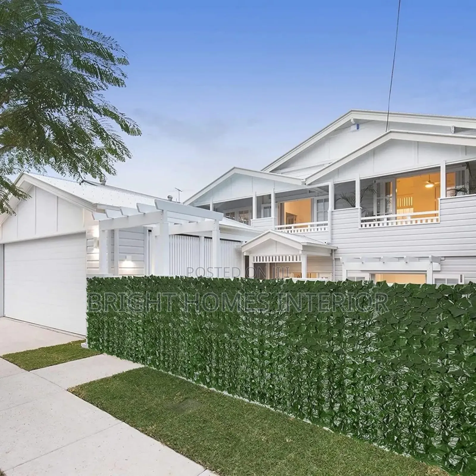 Dark Green Privacy Fence Balcony Fence