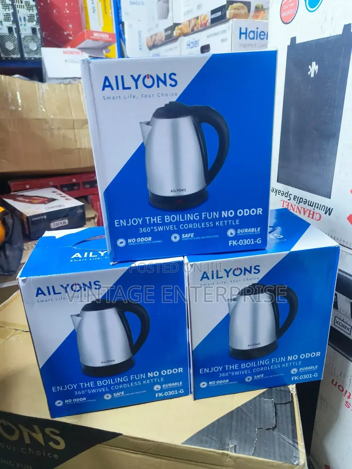 Ailyons Kettle Stainless Steel Electric Kettle