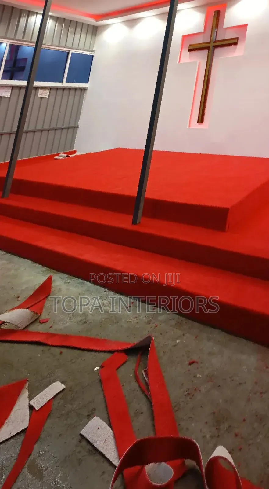 USA Red Carpets Church Altar Floor Wall to Wall Carpets Rugs