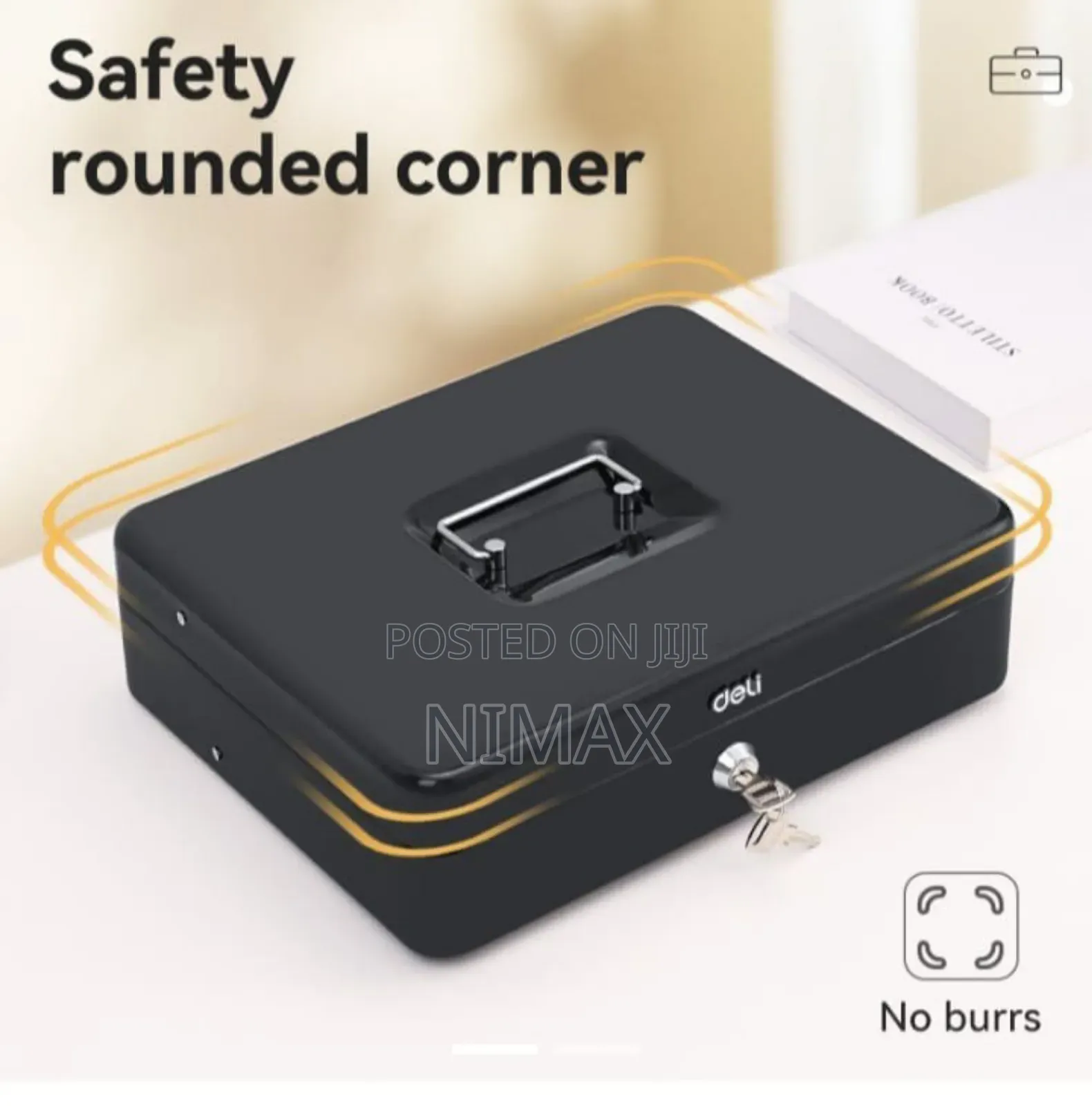 Cash Box With Foldable Coin And Note Slots