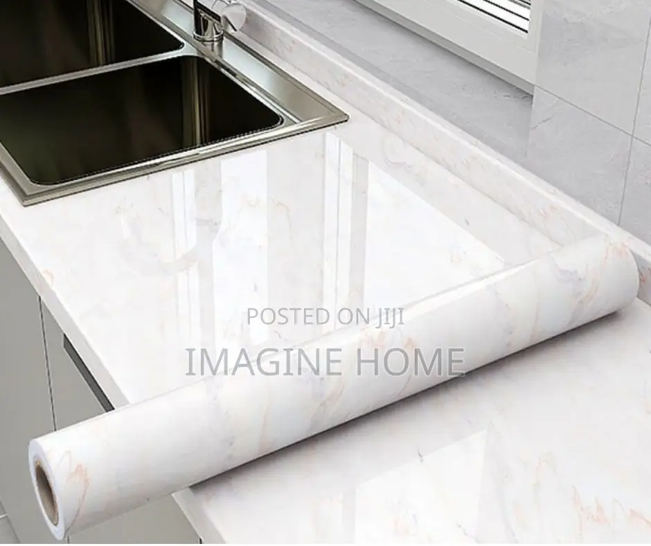 Self Adhesive Marble Contact Paper White Color Hade
