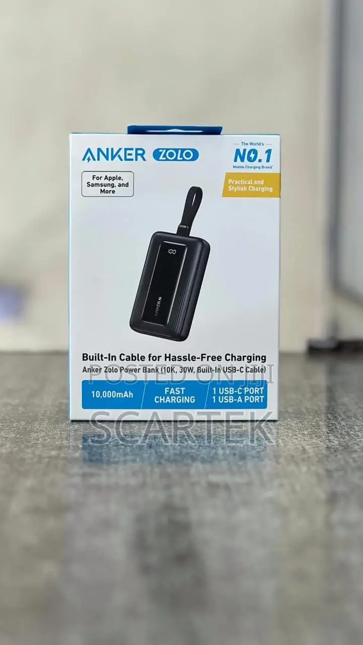 Anker 30w 10000 Mah With Built In Cables