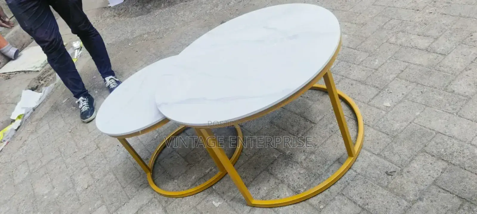 2 in 1 Pure Marble With Golden Stand