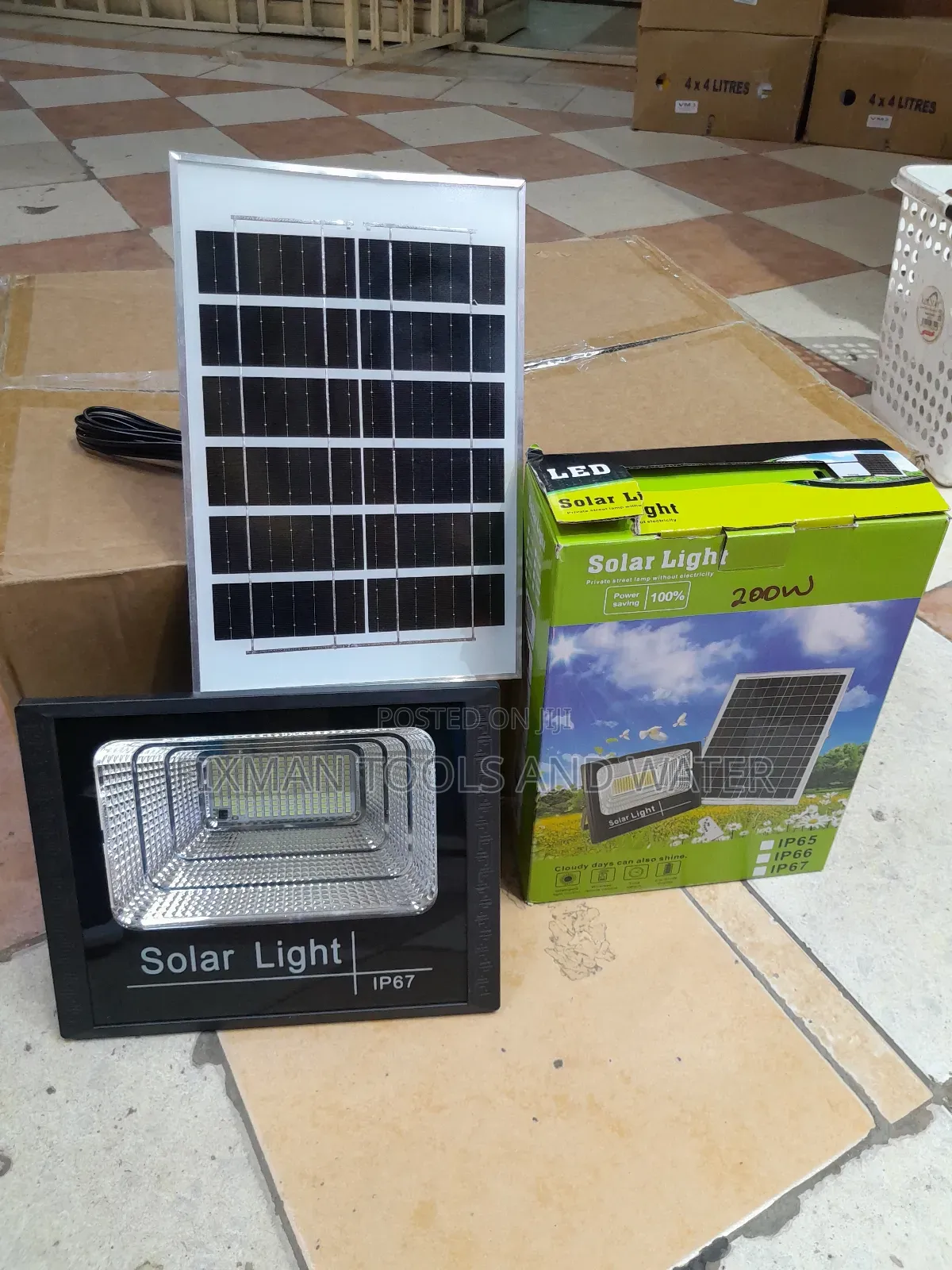 Solar Street Lights LED 200 WATTS + REMOTE