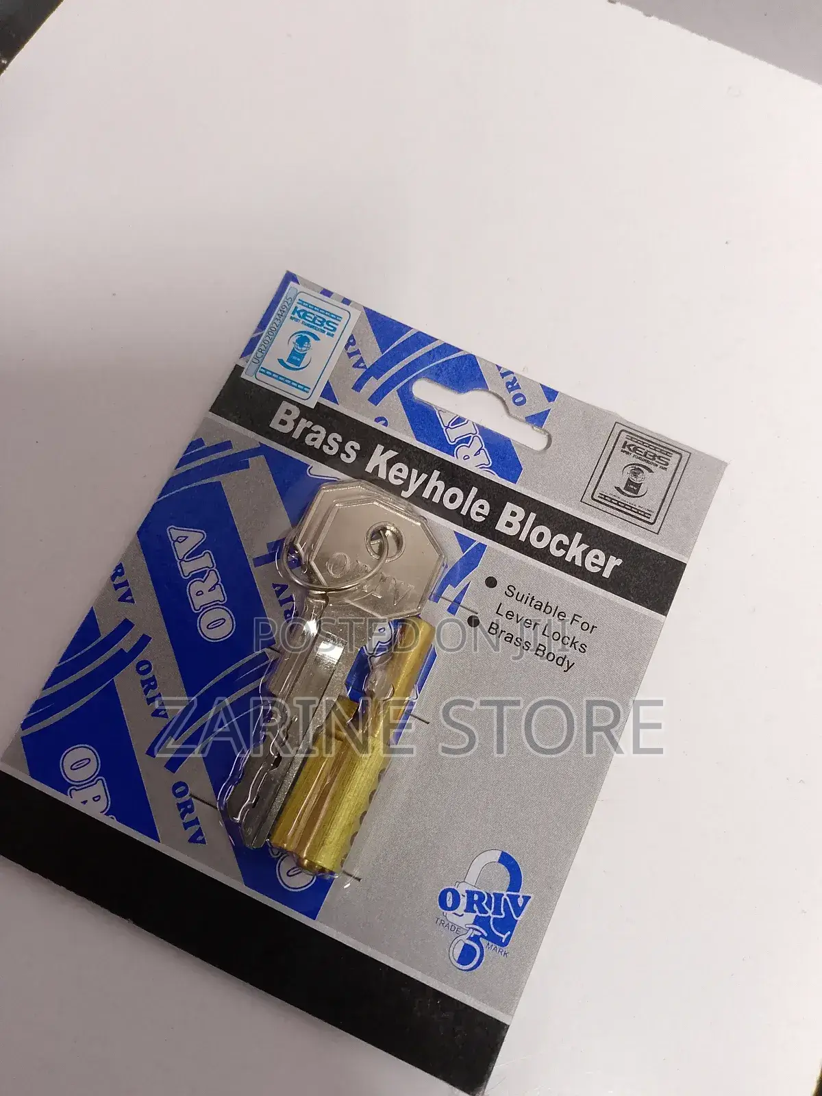 Keyhole Blocker Brass Body